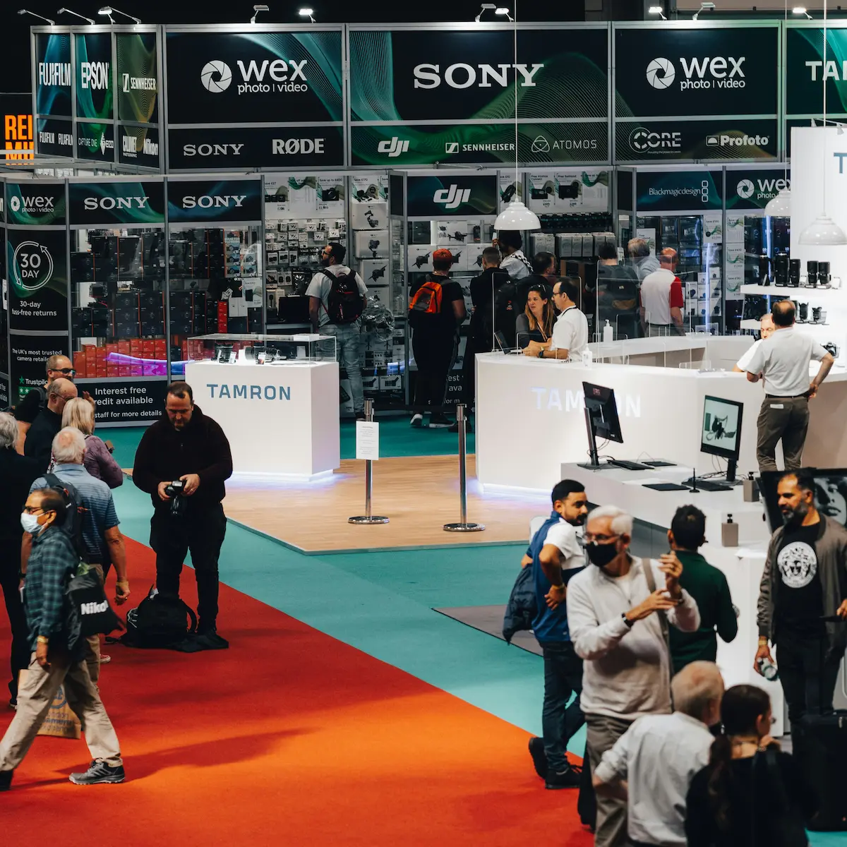 Business exhibition showcasing products and services