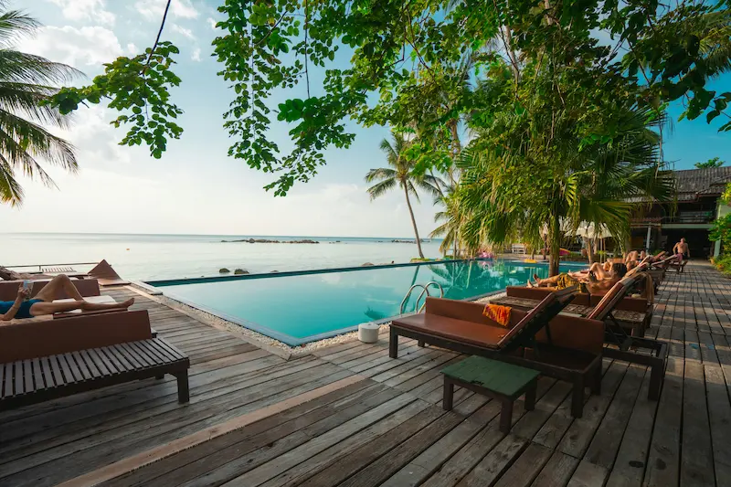 Cozy boutique hotel room in Thailand